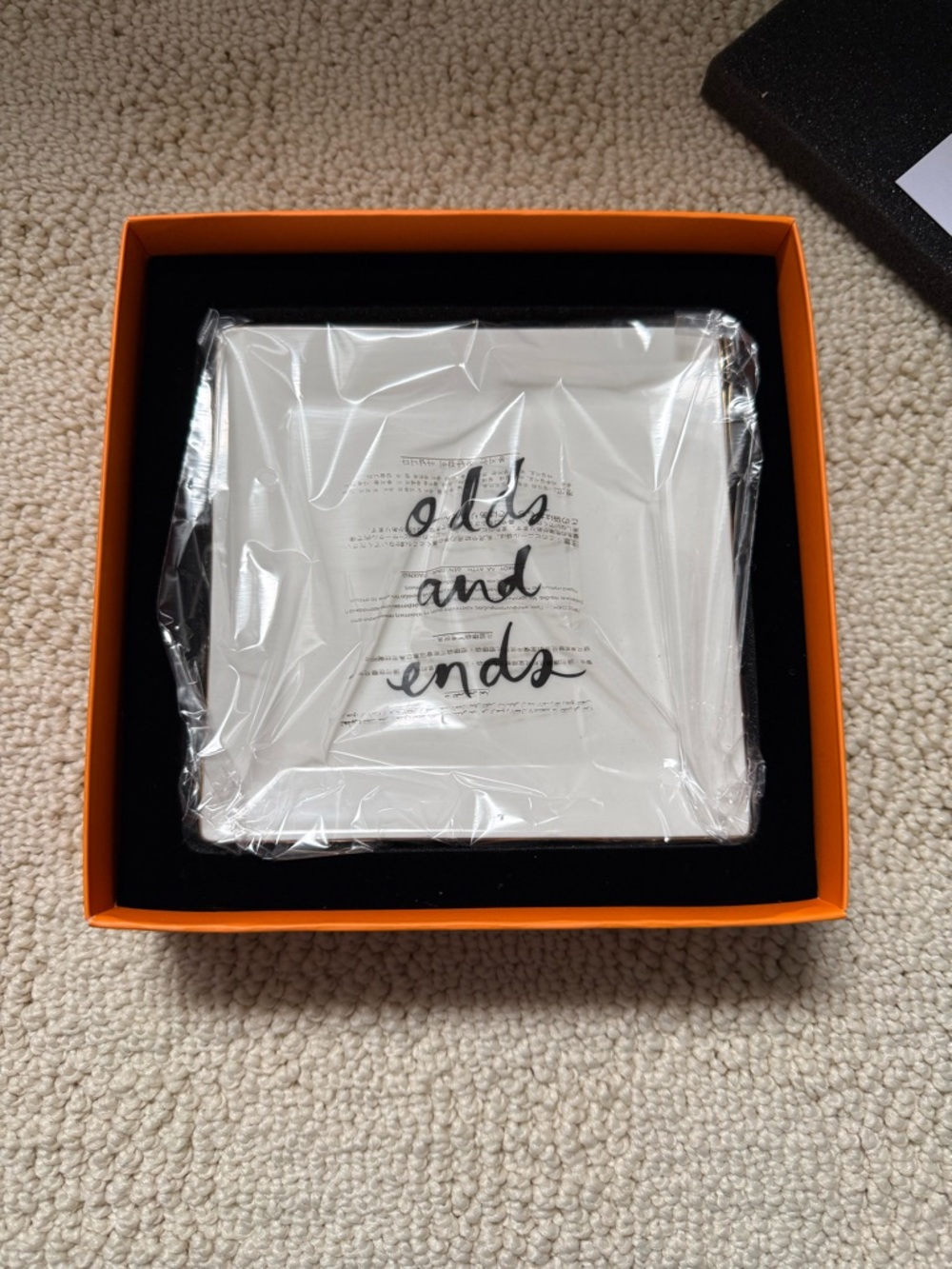 kate spade Black and Cream “Odds and ends” dish